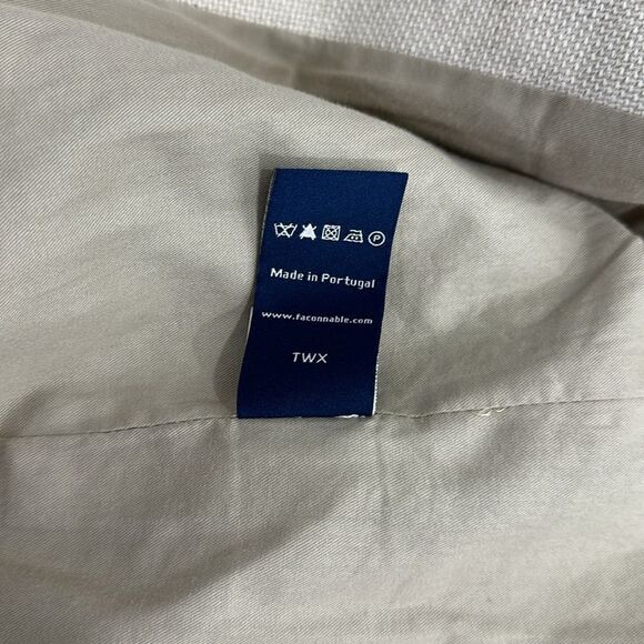 Faconnable Panama Linen Beige Two Button Closure Blazer Size 14 - Picture 10 of 14